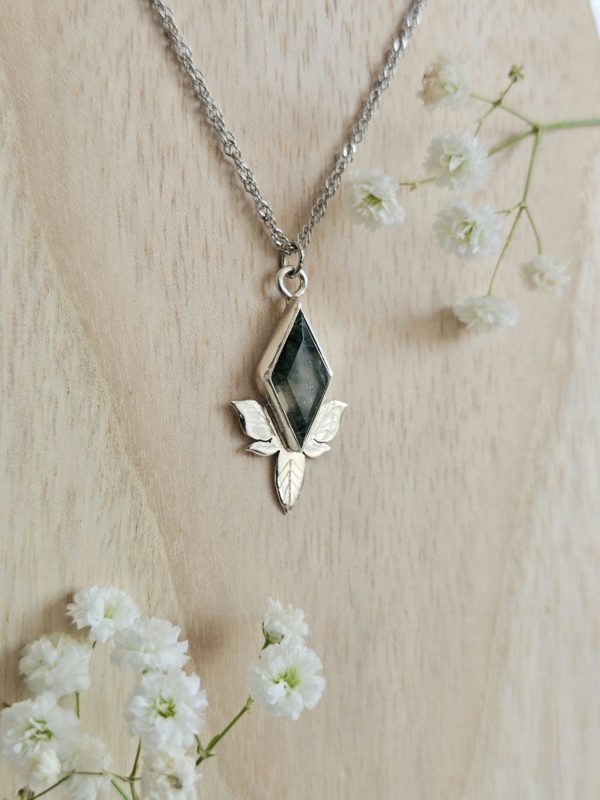 Pendentif Agate mousse