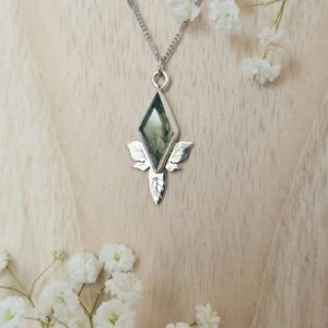 Pendentif Agate mousse