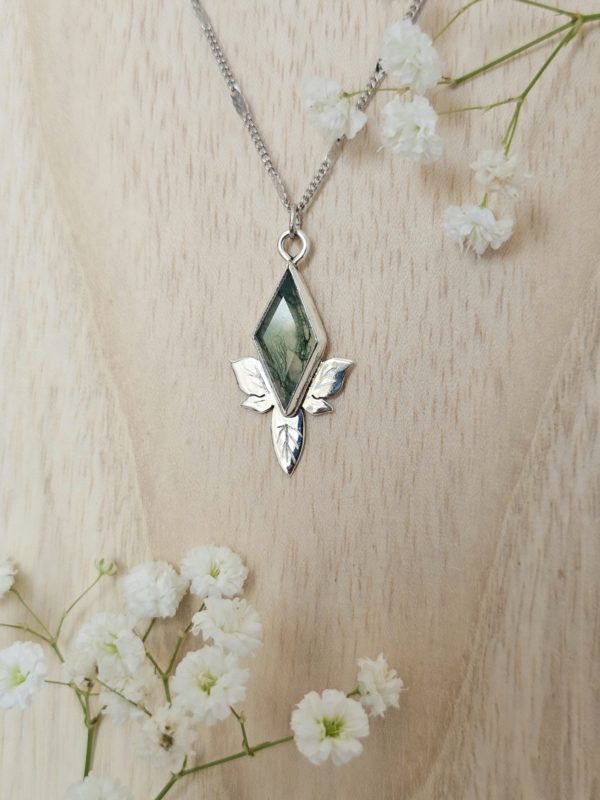 Pendentif Agate mousse