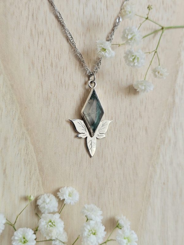 Pendentif Agate mousse