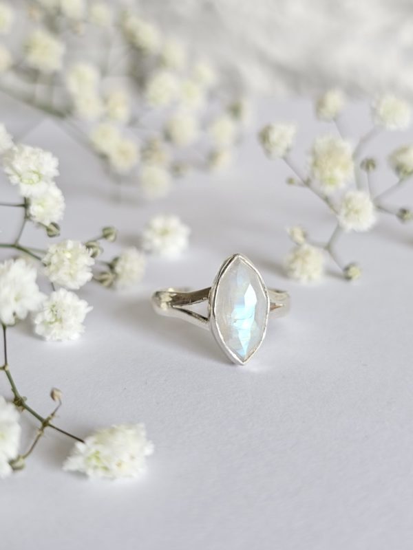 Bague réglable Pierre de lune – Image 2