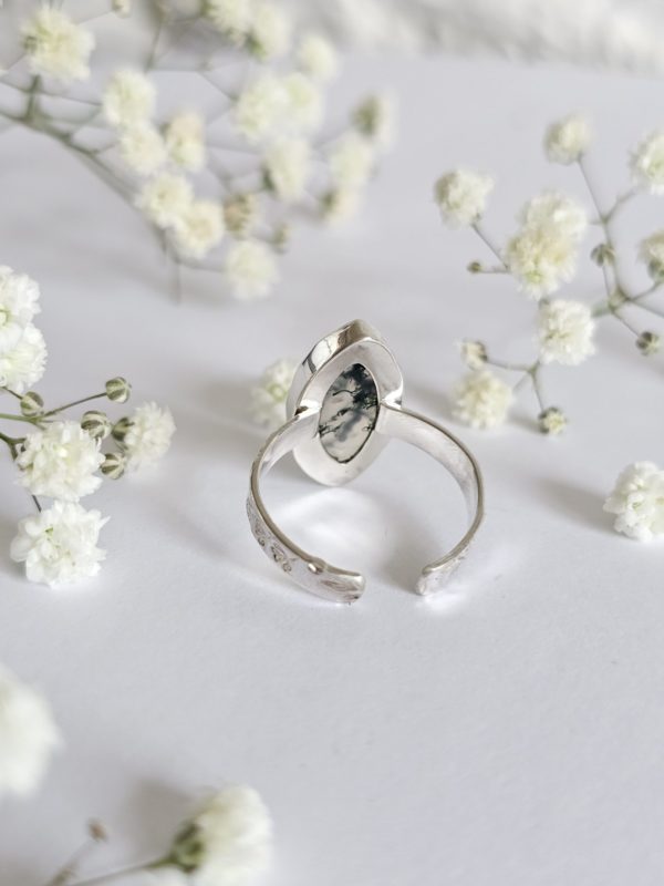 Bague réglable Agate mousse – Image 2