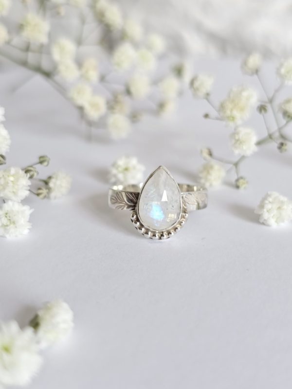 Bague réglable Pierre de lune – Image 2