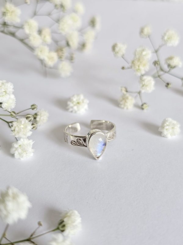 Bague réglable Pierre de lune – Image 2