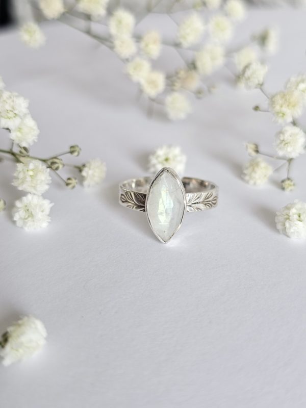 Bague réglable Pierre de lune – Image 2