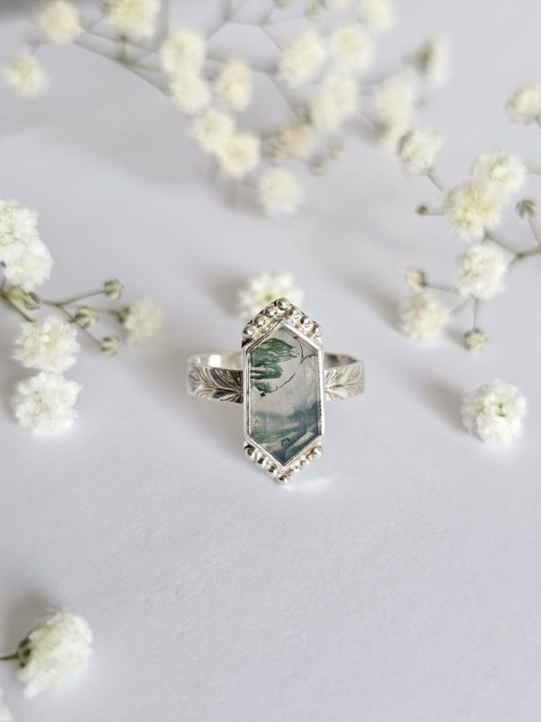 Bague réglable Agate mousse – Image 5
