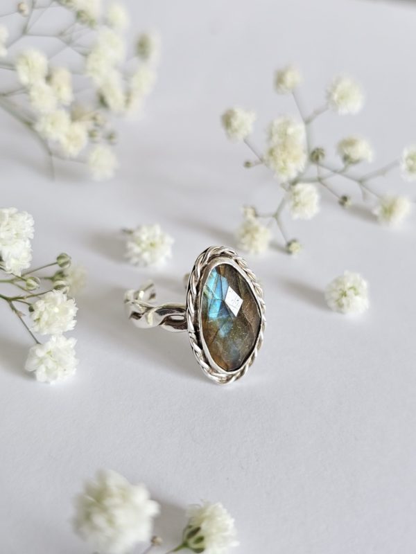 Bague réglable Labradorite – Image 3