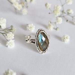 Bague réglable Labradorite