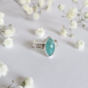 Bague réglable Amazonite