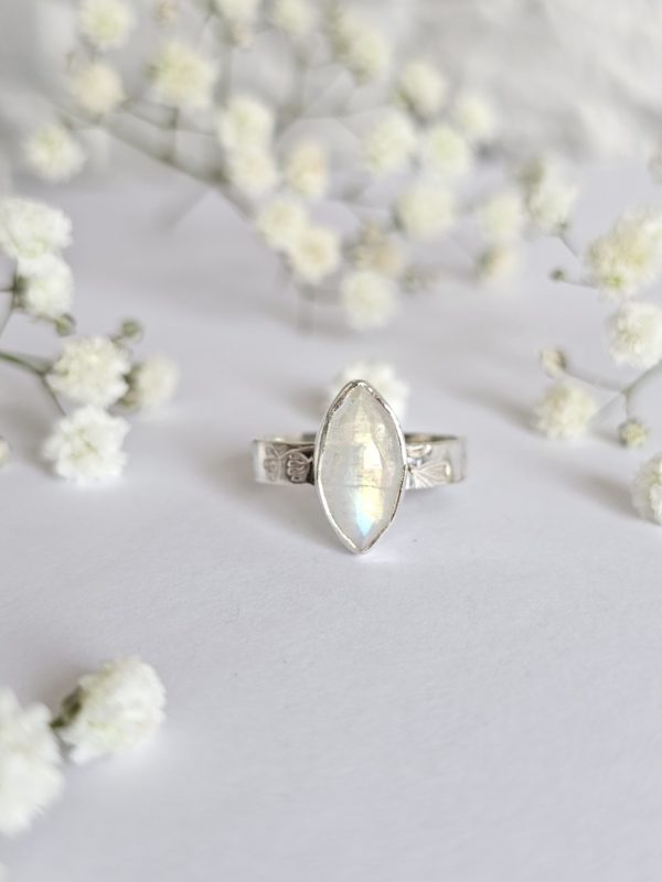 Bague réglable Pierre de lune – Image 2