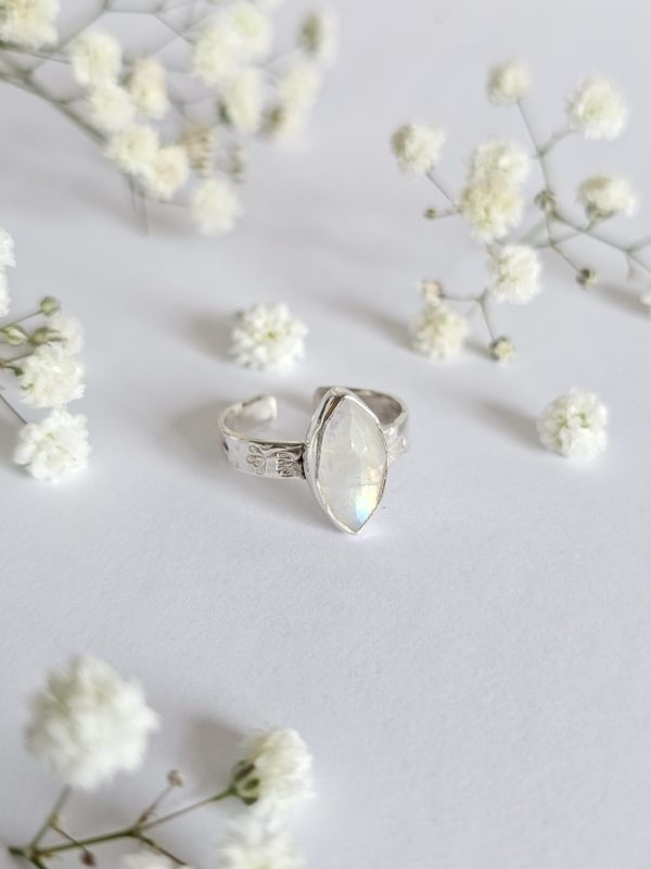 Bague réglable Pierre de lune – Image 4