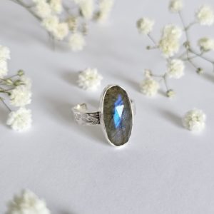 Bague réglable Labradorite