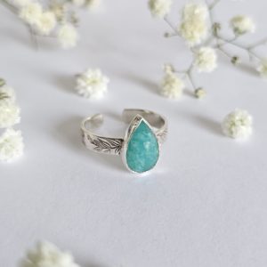 Bague réglable Amazonite