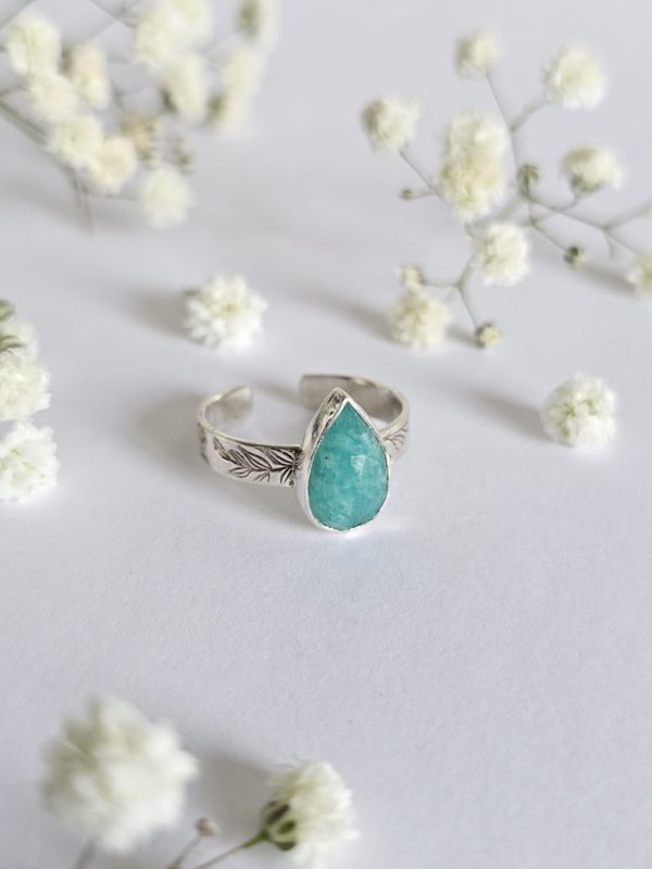 Bague réglable Amazonite