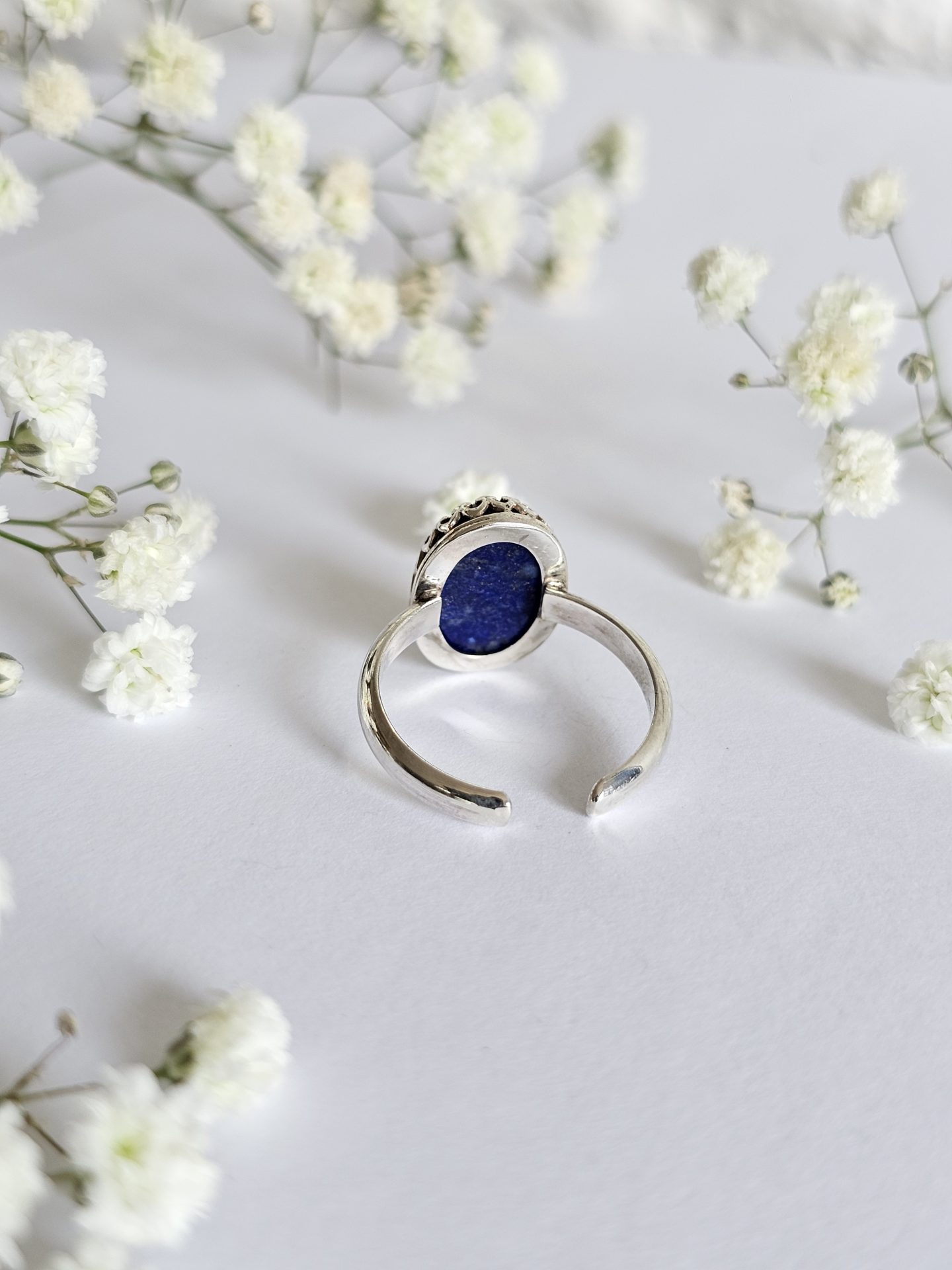 Bague réglable Lapis lazuli – Image 2