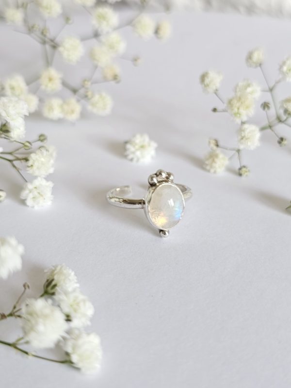 Bague réglable Pierre de lune – Image 3