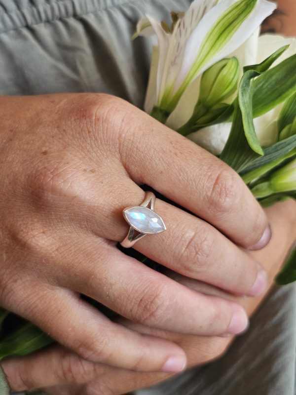 Bague réglable Pierre de lune – Image 3