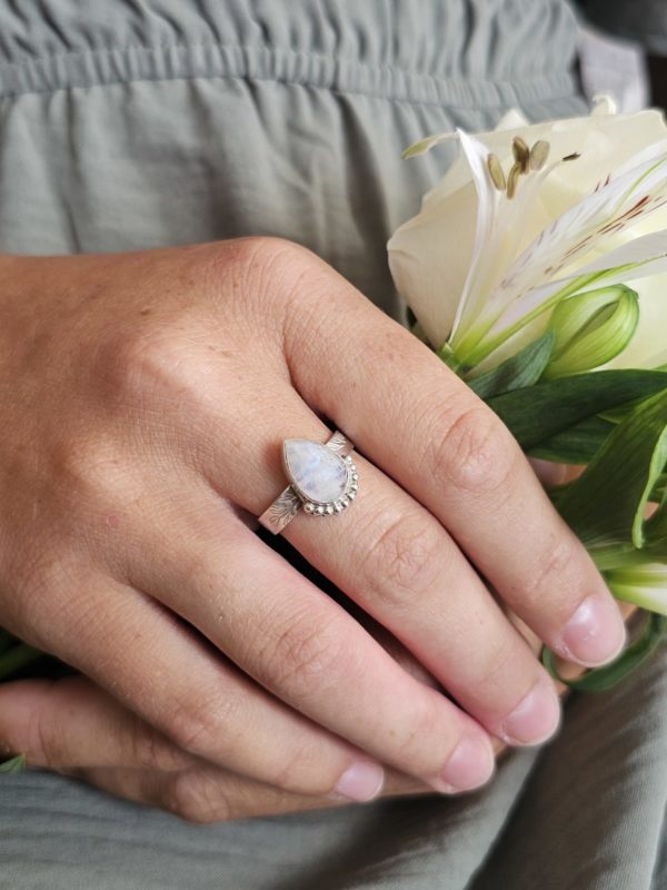 Bague réglable Pierre de lune – Image 3