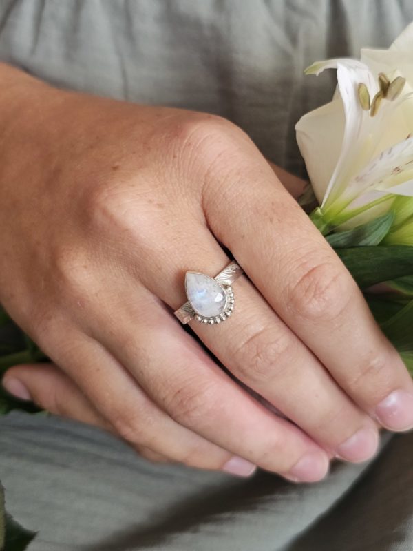 Bague réglable Pierre de lune – Image 4