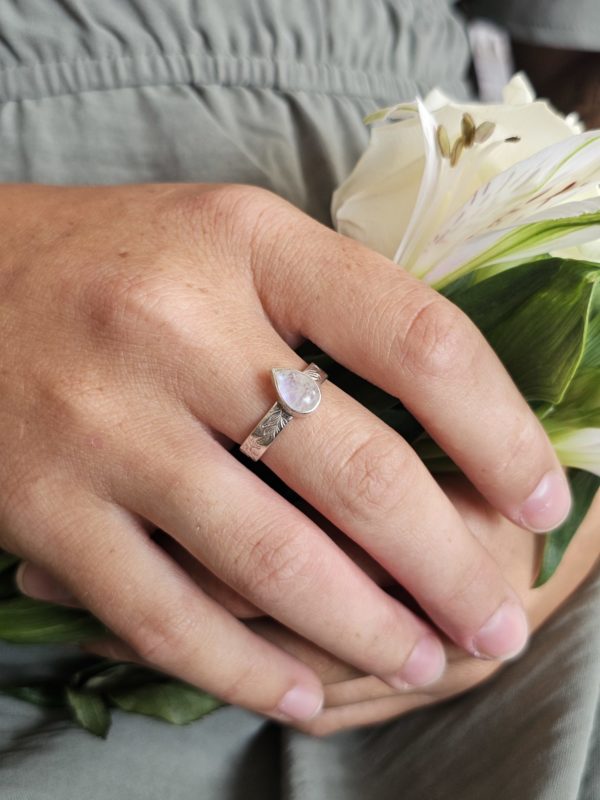 Bague réglable Pierre de lune – Image 3