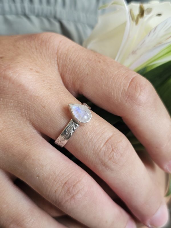Bague réglable Pierre de lune – Image 4