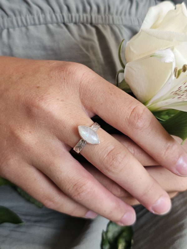 Bague réglable Pierre de lune – Image 2