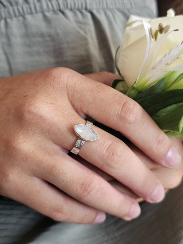 Bague réglable Pierre de lune – Image 3