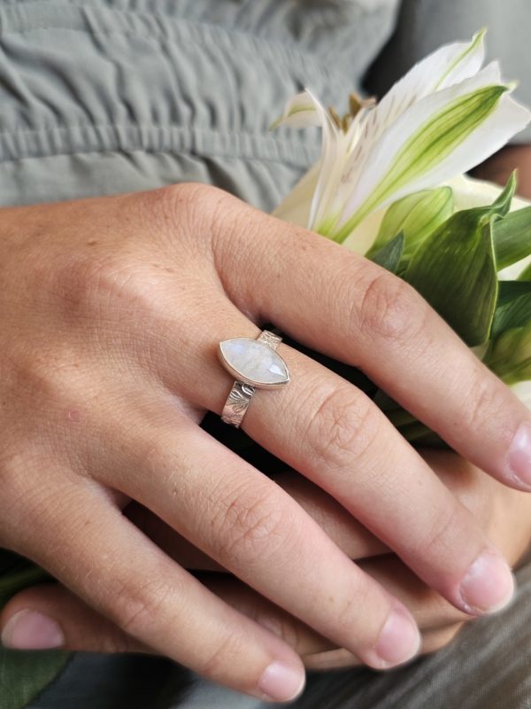 Bague réglable Pierre de lune – Image 3