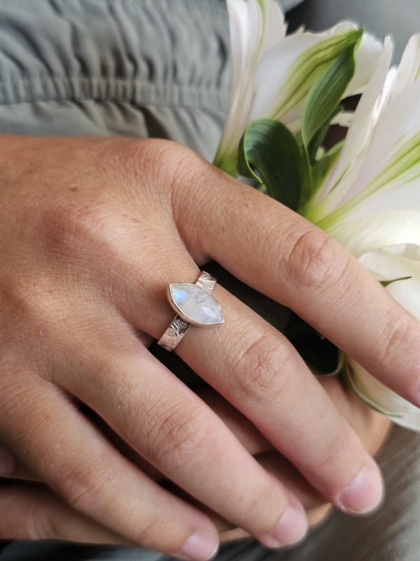 Bague réglable Pierre de lune – Image 5