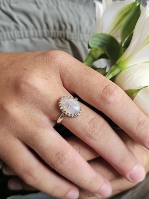 Bague réglable Pierre de lune – Image 3
