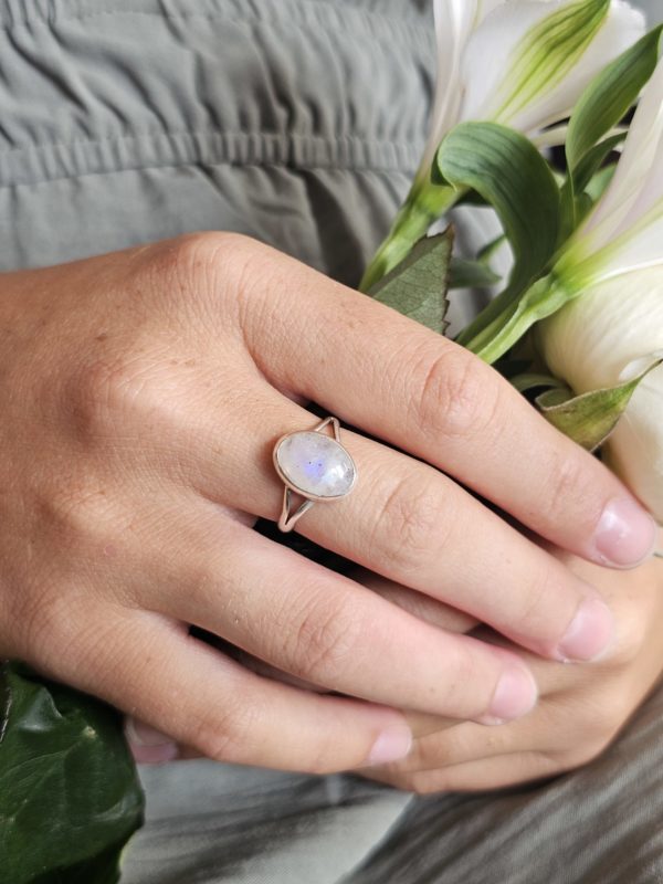 Bague réglable Pierre de lune – Image 2
