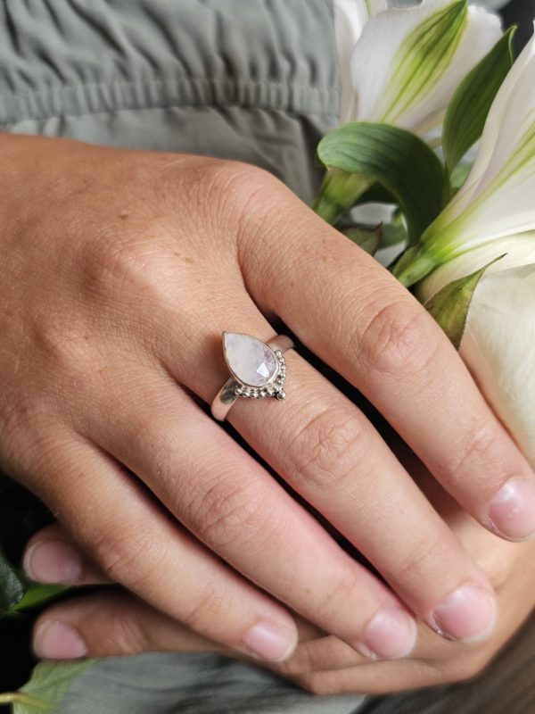 Bague réglable Pierre de lune – Image 4