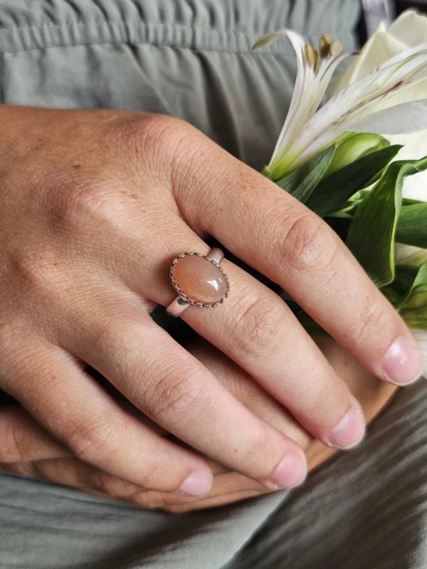 Bague réglable Pierre de lune – Image 3