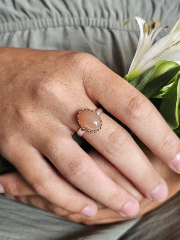 Bague réglable Pierre de lune – Image 4