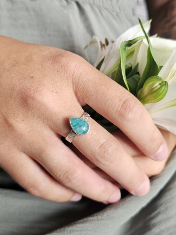 Bague réglable Amazonite – Image 3