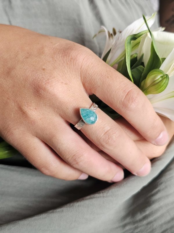 Bague réglable Amazonite – Image 4