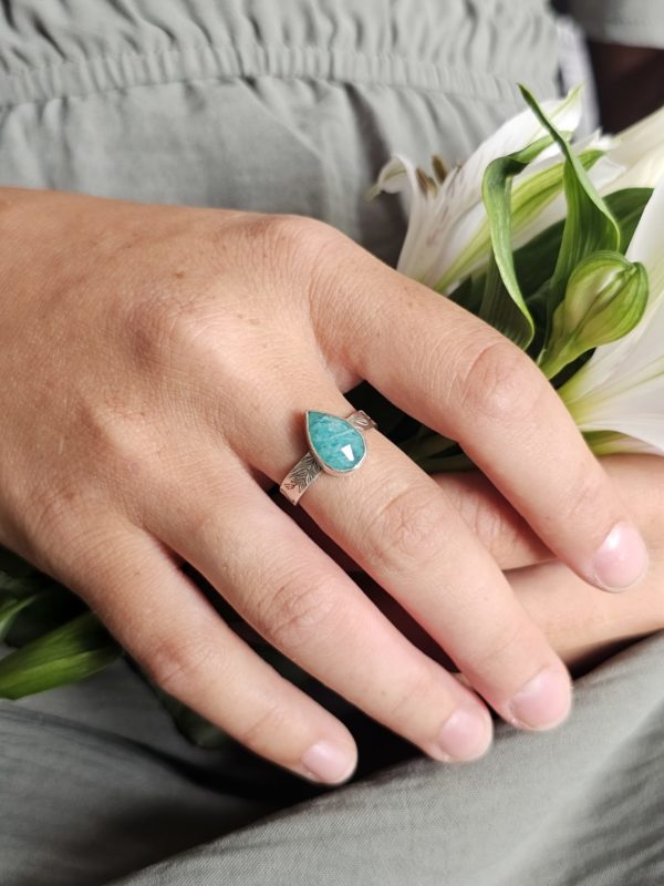 Bague réglable Amazonite – Image 4