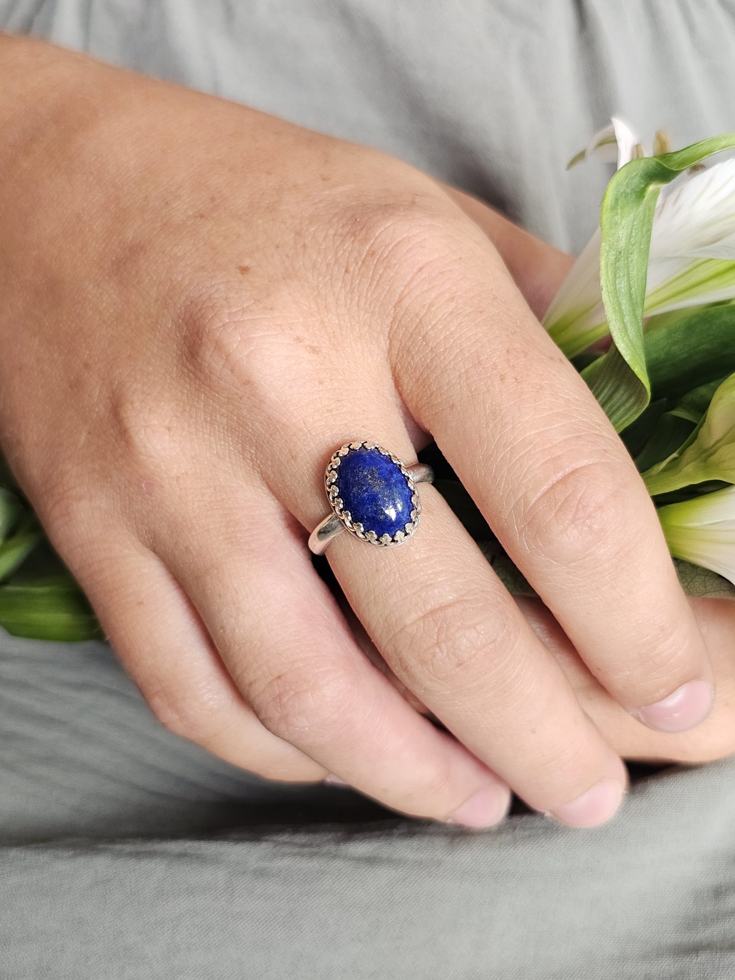 Bague réglable Lapis lazuli – Image 3