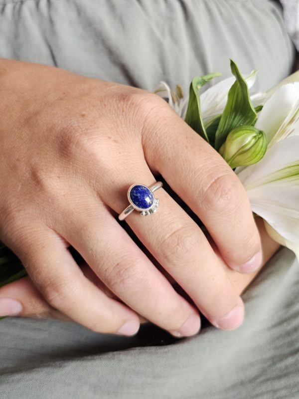 Bague réglable Lapis lazuli – Image 2