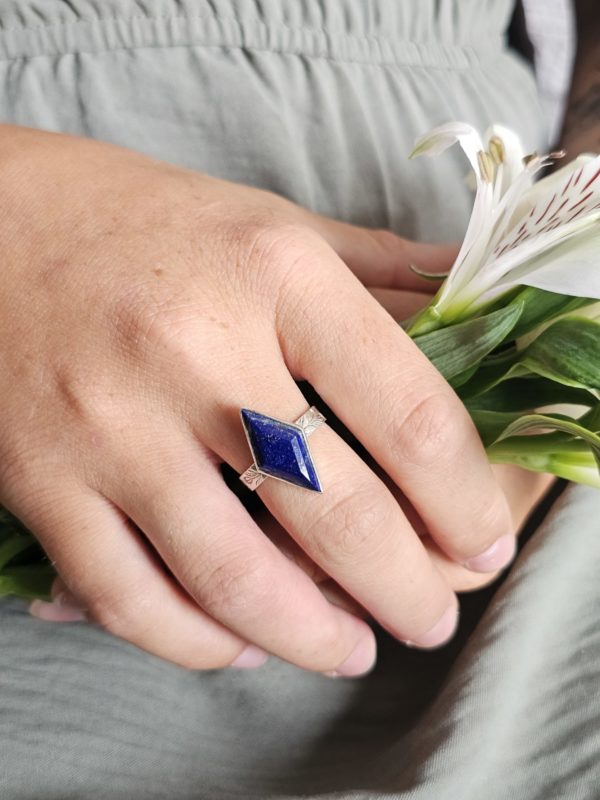 Bague réglable Lapis lazuli – Image 5