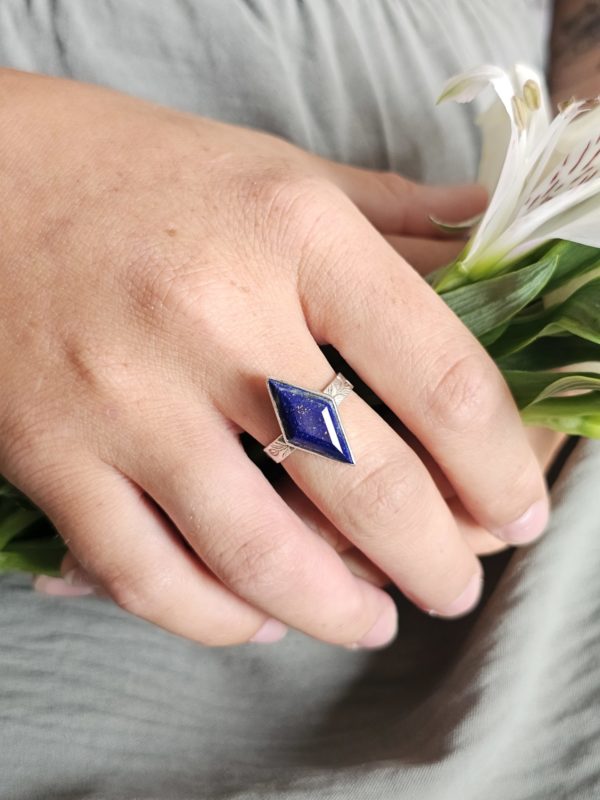 Bague réglable Lapis lazuli – Image 6