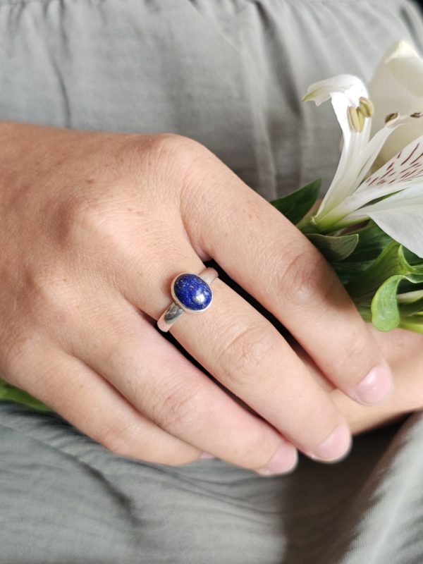 Bague réglable Lapis lazuli – Image 2