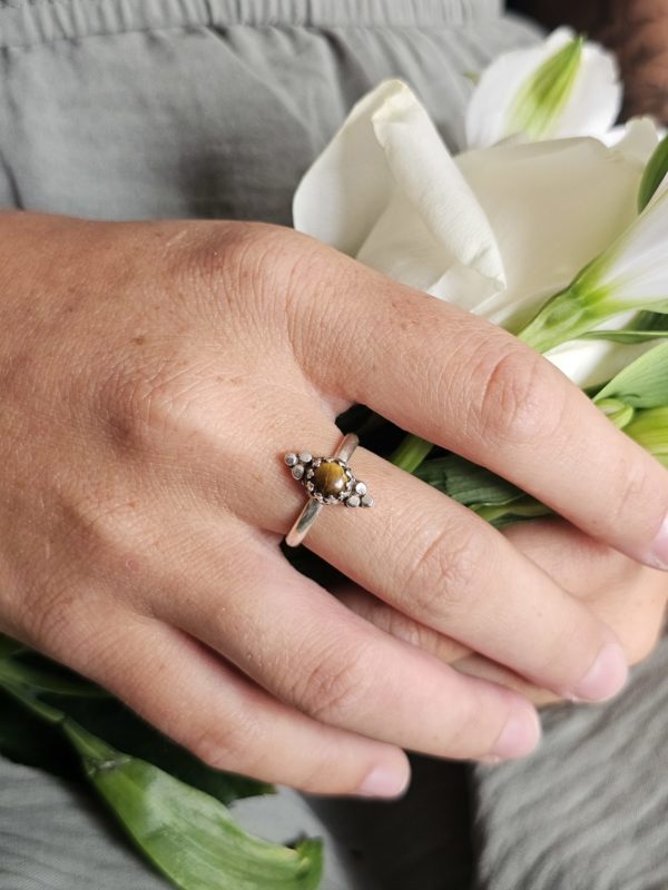Bague réglable Oeil de tigre – Image 3