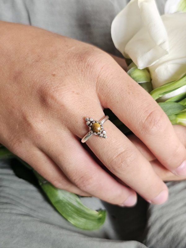 Bague réglable Oeil de tigre – Image 4