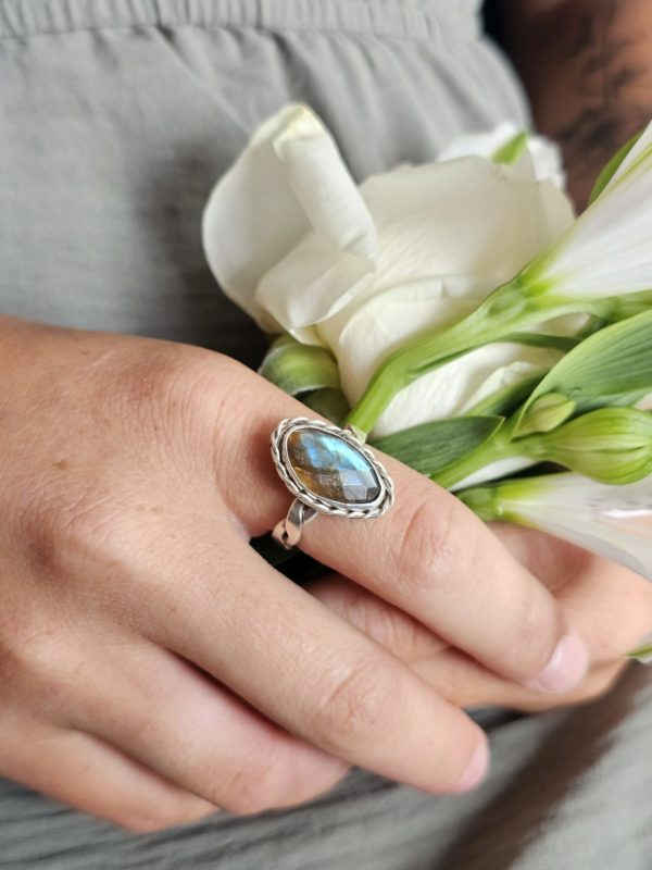 Bague réglable Labradorite – Image 5