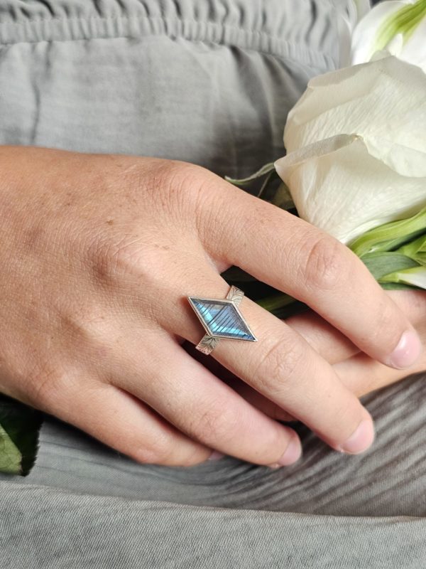 Bague réglable Labradorite – Image 4