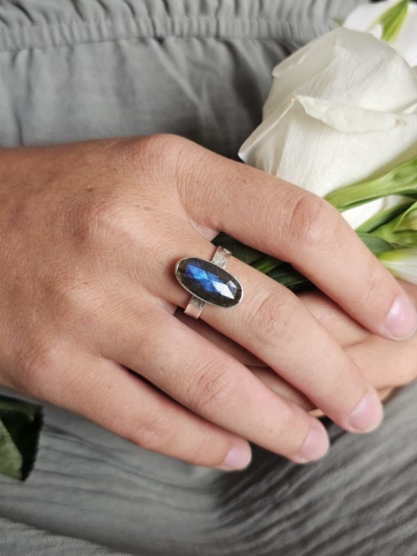 Bague réglable Labradorite – Image 4
