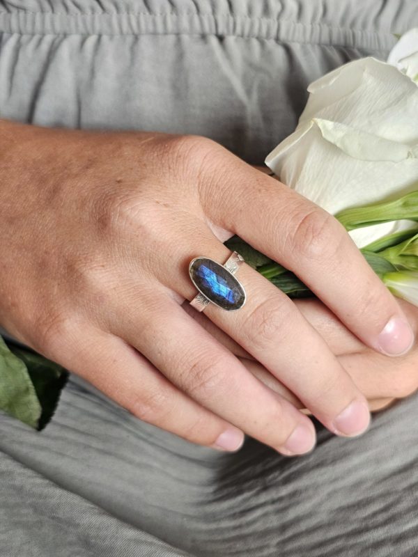 Bague réglable Labradorite – Image 5