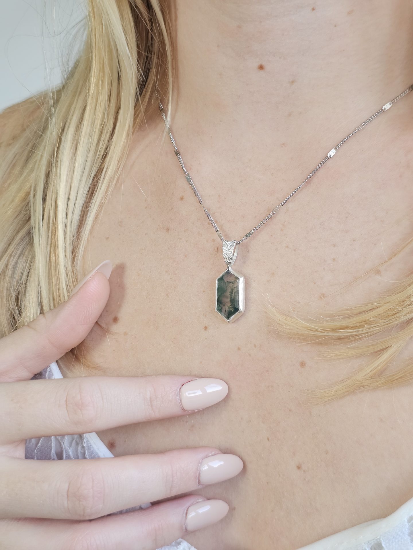 Pendentif Agate mousse – Image 2