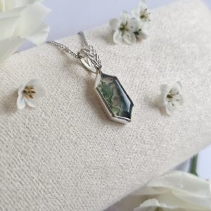 Pendentif Agate mousse